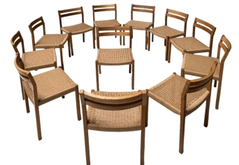 Set of 12 Mid-Century Modern 401 Dining Room Chairs by Niels Otto Møller, 1970s
